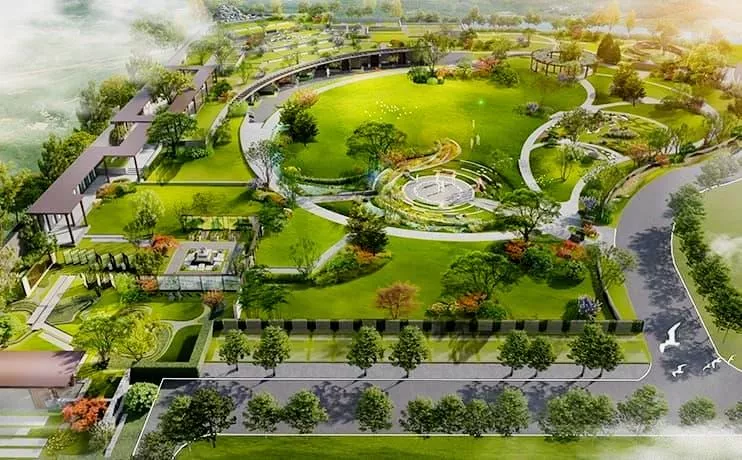 杭州禾禾陵园设计 景观规划效果图